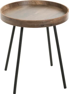 Produktbild von HAKU Beistelltisch eiche, schwarz - MDF, Metall, B/H/T: 40x45x40 cm