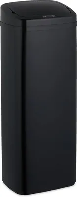 Immagine prodotto di Contenitore per rifiuti con sensore - 50 litri - Coperchio elettrico - Porta sacchi per rifiuti - Contenitore per rifiuti da cucina - Automatico - Nero