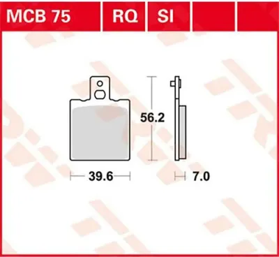 Produktbild von TRW Bremsbeläge Satz MCB75RQ