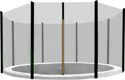 Produktbild von Aga Sicherheitsnetz für Trampolin 305 cm 10 ft für 8 Stangen Schwarz