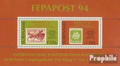 Produktbild von Briefmarken Suriname 1994 Mi Block63 (kompl.Ausg.) postfrisch Briefmarkenausstellung