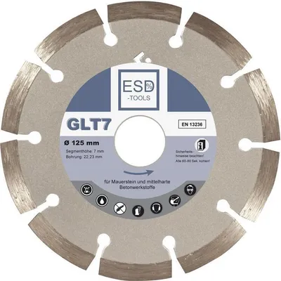 Produktbild von Diamanttrennscheibe GLT7 Beton - Ø 125 mm - 22,23 mm Bohrung