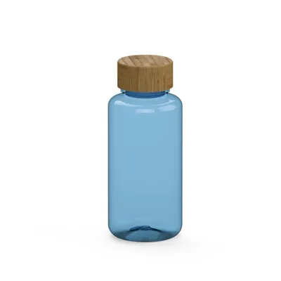 Produktbild von Trinkflasche "Natural" 700 ml - auslaufsicher und BPA frei - leichte Tritan Flasche mit Bambusdeckel für Sport - Transparent-Blau