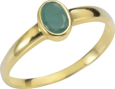 Produktbild von F Ring 375/- Gelbgold mit Smaragd