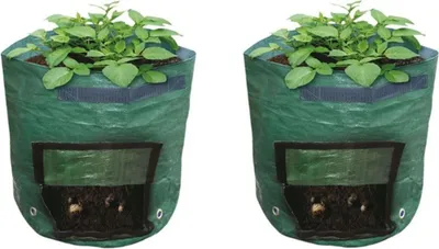 Produktbild von 2x Kartoffel-Pflanzsäcke Pflanzbeutel Pflanztasche Balkonkasten Pflanzkasten
