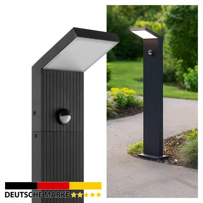 Produktbild von LED Außenstandleuchte 6014A1 800 mit Bewegungsmelder 8W 1280lm IP65 Schwarz