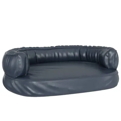Obrázek produktu pro vidaXL Pelíšek pro psy Ergonomická pěna Tmavě modrá 75x53cm Umělá kůže