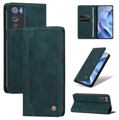 Produktbild von Handyhülle für Doogee N60 Pro, Leder Wallet Klapphülle mit Standfunktion, Stoßfeste Schutzhülle Grün