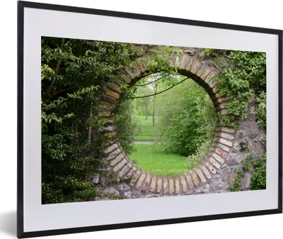 Produktbild von MuchoWow® Gerahmtes Poster Park - Aussicht - Natur 60x40 cm - Poster mit Schwarzem Bilderrahmen Wandposter Rahmen Foto Bilder - Schlafzimmer - Plakat in Rahmen - Drucken