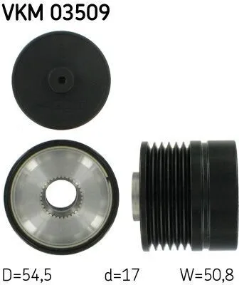Produktbild von SKF Generatorfreilauf Riemenscheibe Lichtmaschine für OPEL Corsa D Schrägheck (S07) Ø54,5mm