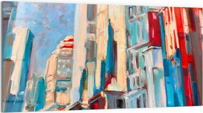 Produktbild von DEQORI Glasbild Echtglas 100x50 cm 'Städtische Impulse' Wandbild Bild modern Deko