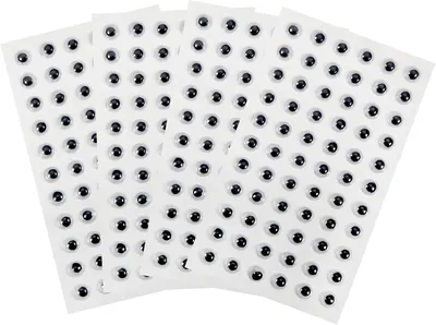 Imagen del producto de Ojos de plástico de 6 mm, 264 unidades, para manualidades creativas