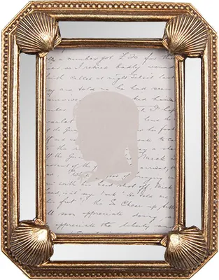 Produktbild von Clayre & Eef Bilderrahmen 6x9 cm Goldfarbig Kunststoff