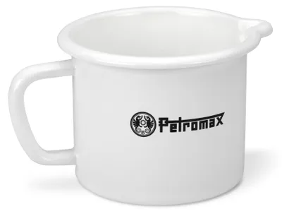 Produktbild von Petromax Emaille Milchtopf Messbecher weiß 1,4 Liter Küchen Zubehör Camping BBQ