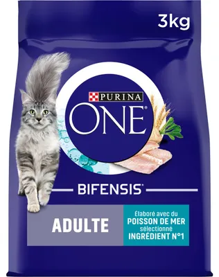 Productafbeelding van Purina One Adult - Vis en volkorenproducten - 3 kg - Droogvoer voor katten