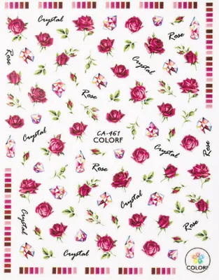 Immagine prodotto di Adesivi per unghie autoadesivi fiori rose CA-461