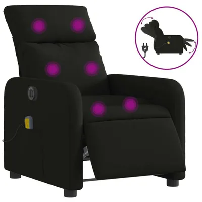 Immagine prodotto di vidaXL Sedia da massaggio elettrica in tessuto nero