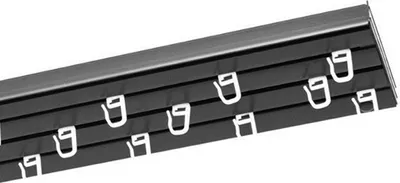 Produktbild von 3- läufig 300 cm Gardinenstange Innenschiene Decke schwarz Schiene Vorhangschiene Gardinenschiene    Innenlaufrollen mit Faltenhaken