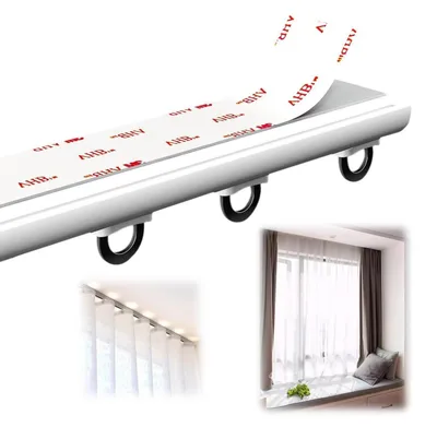 Zdjęcie produktu dla Samoprzylepna listwa karniszowa aluminiowa, 340 cm, biała