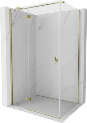 Obrázek produktu pro Mexen Mist-H T sprchový kout výklopný levý 90 x 120 cm, transparentní, zlatý - 8A5T-090-120-50-00-L