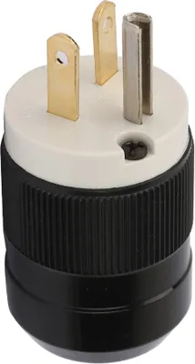 Imagen del producto de Enchufe de alimentación de 125V, tipo estadounidense, resistente al agua, de grado industrial, con 3 polos (20A, 125V)