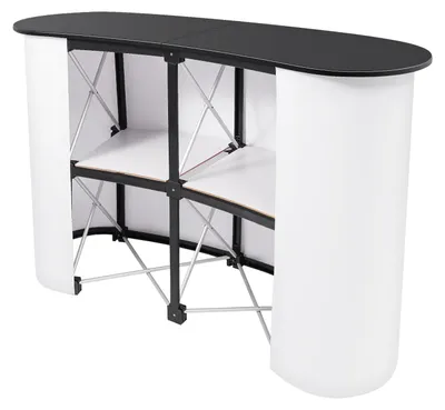 Obrázek produktu pro Přenosný výstavní stůl, robustní konstrukce, lehký design, BÍLÁ