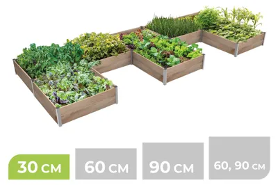 Produktbild von BioGreen 8m² Hochbeet ErnteMAXX E-Form in 3 Höhen und Größen verfügbar