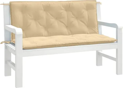 Produktbild von Maison Exclusive - Gartenbank-Auflagen 2 Stk. Melange Beige 120x50x7 cm Stoff