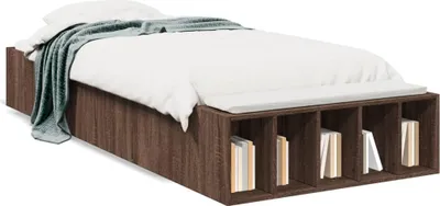 Obrázek produktu pro vidaXL Postel hnědý dubový vzhled 100x200 cm výrobek z odvozeného dřeva