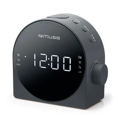 Immagine prodotto di Muse | M-185CR | Radiosveglia a doppio PLL | Ingresso AUX | Nero