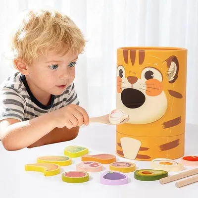 Produktbild von Holzspielzeug für Kleinkinder, unterhaltsame Ernährungsspiele, Rollenspiele für Vorschulkinder, Holzspielzeug für Gehirntraining