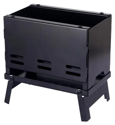 Produktbild von Tragbarer Holzkohlegrill für Camping - Klappbarer Grill mit Tragegriff für Reisen, Picknick, Garten, Hinterhof und Outdoor-Kochen