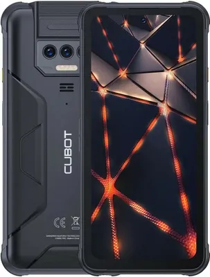 A black Cubot King Kong 8 smartphone is shown against a black background.