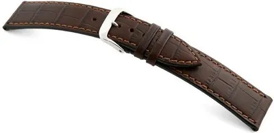 Produktbild von Happel Lederband Tampa 16mm mokka mit Alligatorprägung