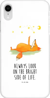 Produktbild von Mr. & Mrs. Panda Iphone XR Handyhülle Fuchs Sterne - Weiß - Geschenk, Positiv, Mond, Optimistisch, Handy Case, Premium Kunststoff, Spruch