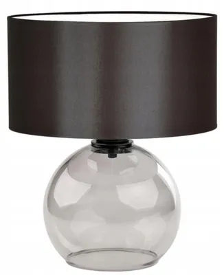 Zdjęcie produktu dla Lampka nocna na biurko lampa biurkowa szklana LED z abażurem walec 30cm PIENA