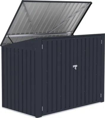Zdjęcie produktu dla Szopa na śmieci Fornorth 173x101x131cm, ciemnoszara