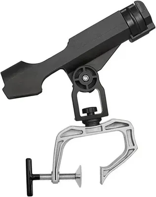 Produktbild von Fischangelhalter - Standardfischangelhalter - Verstellbarer Fischangelhalter - Angelzubehör - Boots-, Jacht- und Bootsanlagenbefestigung - Schwarz, Kunststoff, Compact