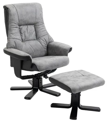 Produktbild von HOMCOM Relaxsessel mit Hocker, Fernsehsessel, Polstersessel mit Liegefunktion