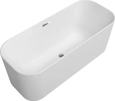 Produktbild von Villeroy & Boch Freistehwanne DUO FINION 1700 x 700 mm, mit Wasserzulauf und Emotion-Funktion Ausstattung verchromt weiß