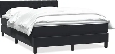 Produktbild von vidaXL Boxspringbett mit Matratze Schwarz 160x210 cm Samt