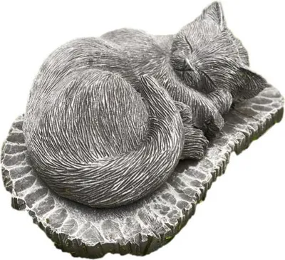 Immagine prodotto di Bellissimo gatto sdraiato in pietra fusa Nuovo resistente al gelo e alle intemperie A-LCT