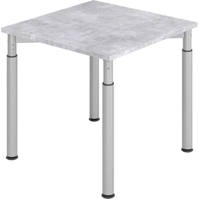 Produktbild von Schreibtisch 80x80cm Beton/Silber