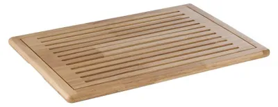 Produktbild von APS 956 Brotschneidebrett GN 1/1, Holz (Rubberwood), herausnehmbares Krümelfach, Antirutsch-Füßchen, 53 x 32,5 cm, Höhe 2 cm