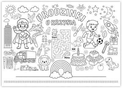 Obrázek produktu pro Velká omalovánka 130x90 cm | Dětská párty, narozeniny, personalizace