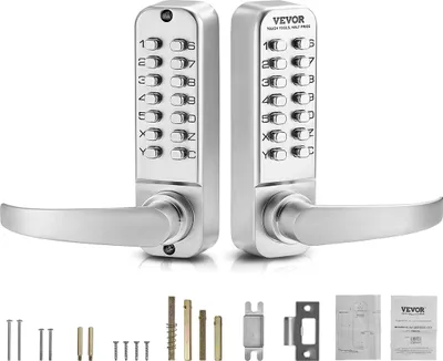 Produktbild von VEVOR Mechanisches schlüsselloses Türschloss (14 Schlüssel), schlüsselloses Türschloss aus Edelstahl für Zuhause, Büro, Außenzaun, Garage