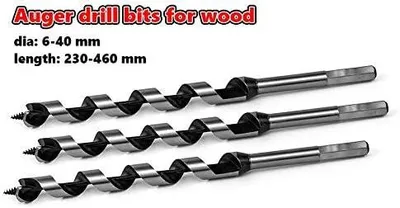 Produktbild von Holzspiralbohrer Set, 3-teilig, 24x230 mm, Stahl, für präzises Bohren