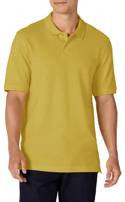 Immagine prodotto di Camicia polo da uomo, modello regular fit, in cotone piqué, colore giallo, taglia XL