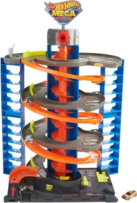 Produktbild von Mattel HFH03 - Hot Wheels - City - Power-Parkgarage Spielset inkl. 1 Fahrzeug