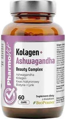 Obrázek produktu pro Kolagen + Ashwagandha Beauty Complex Bez Lepku 60 Kapslí - Pharmovit (Clean Label)